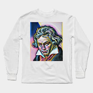 Ludwig van Beethoven Portrait | Ludwig van Beethoven Artwork 10 Long Sleeve T-Shirt